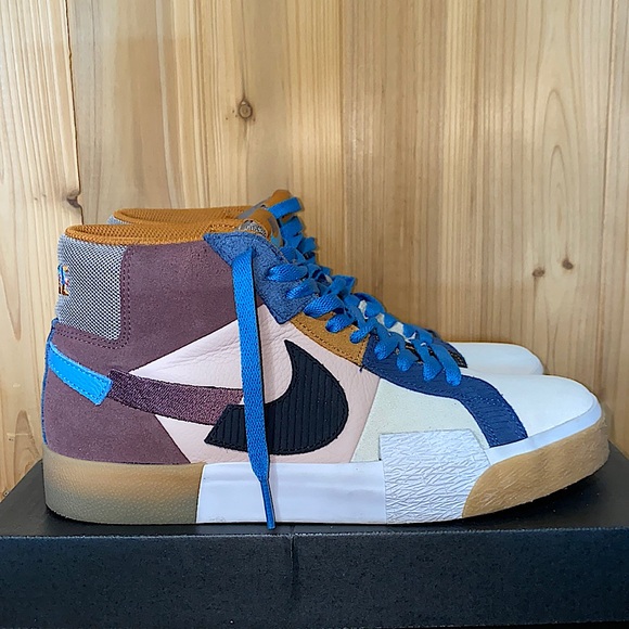 Nike SB air zoom blazer mid mosaic pack brown dark wine - Picture 1 of 8